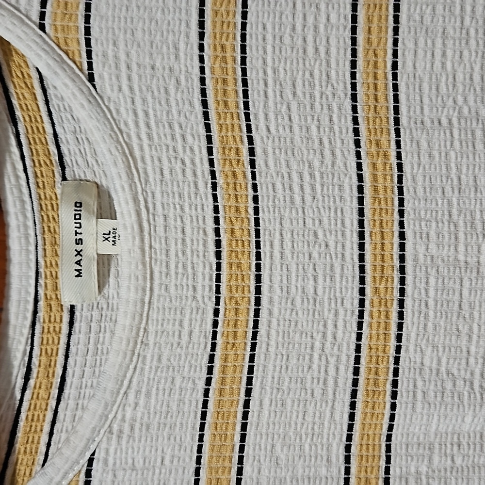Max Studio Women's Striped Sleeveless Knit Shift Dress XL NWOT - Picture 5 of 7